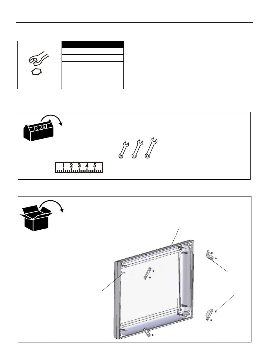 Legend, Tools required for installation, Parts | Chief Manufacturing DGP32 User Manual | Page 4 / 6