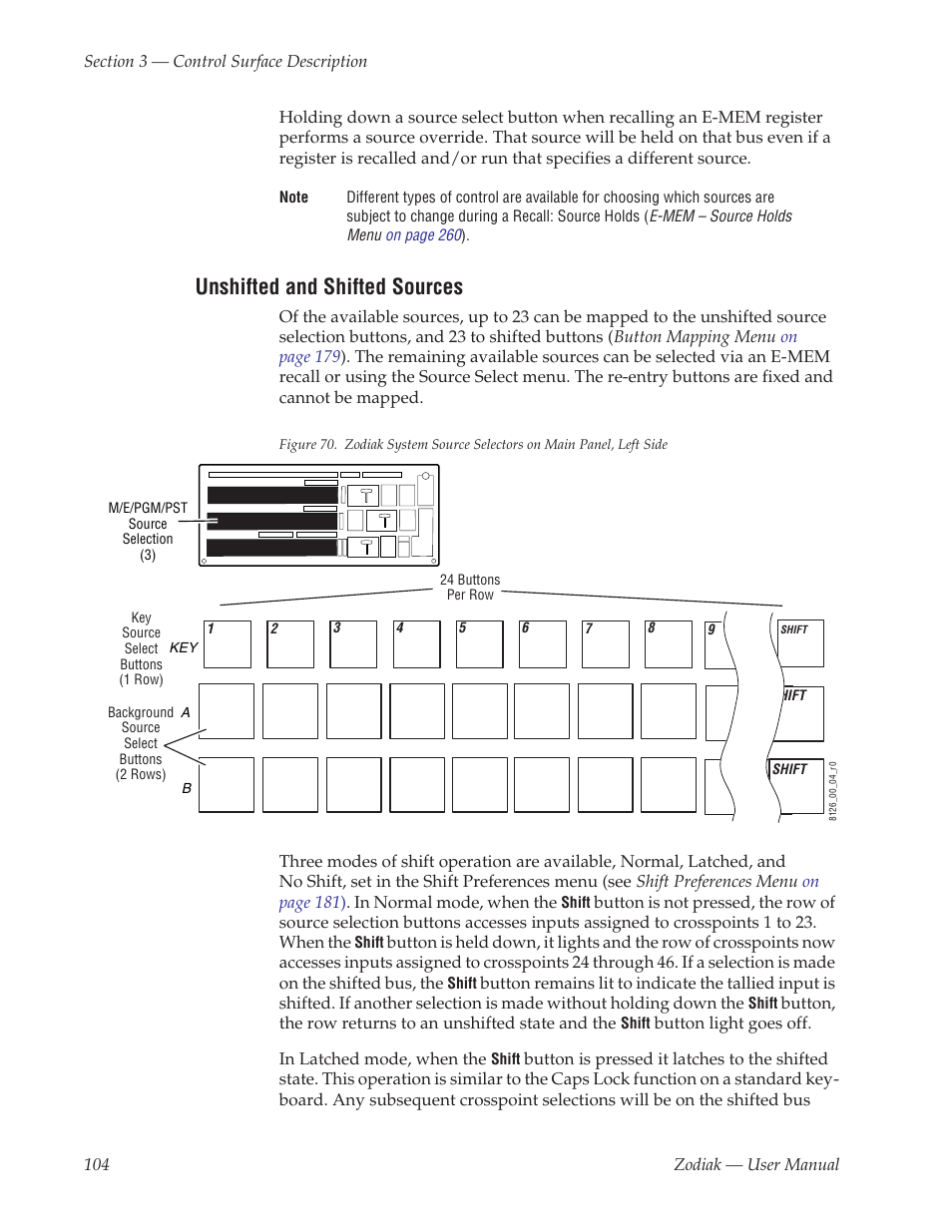 Unshifted and shifted sources, Figure 70 | Grass Valley Zodiak v.6.0 Mar 15 2006 User Manual | Page 104 / 494