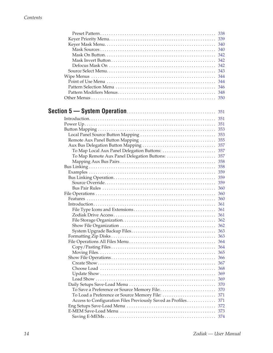 Grass Valley Zodiak v.6.0 Mar 15 2006 User Manual | Page 14 / 494