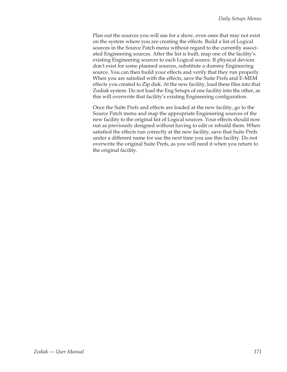 Grass Valley Zodiak v.6.0 Mar 15 2006 User Manual | Page 171 / 494