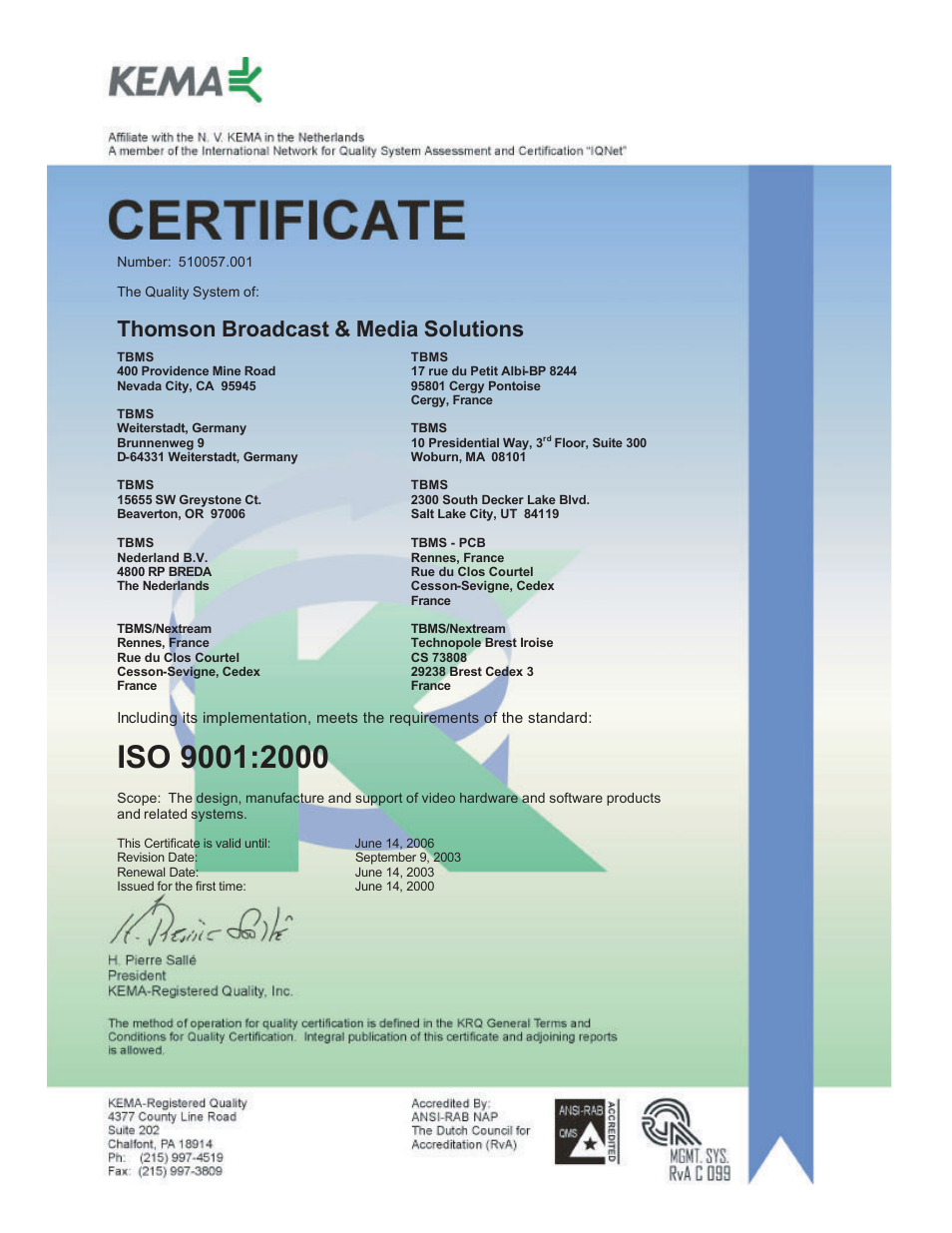 Thomson broadcast & media solutions | Grass Valley Zodiak v.6.0 Mar 15 2006 User Manual | Page 2 / 494