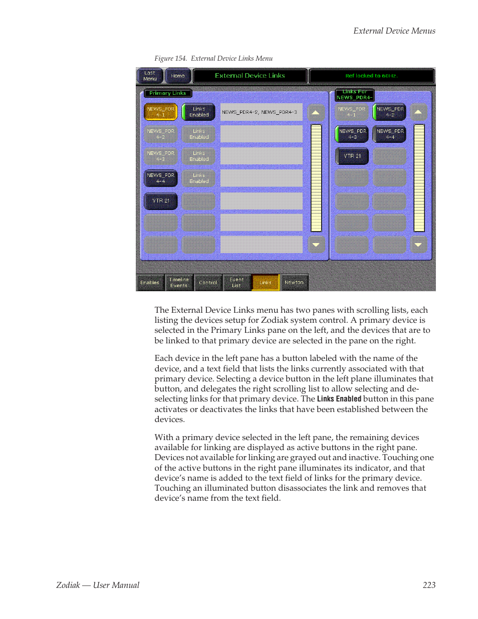 Grass Valley Zodiak v.6.0 Mar 15 2006 User Manual | Page 223 / 494
