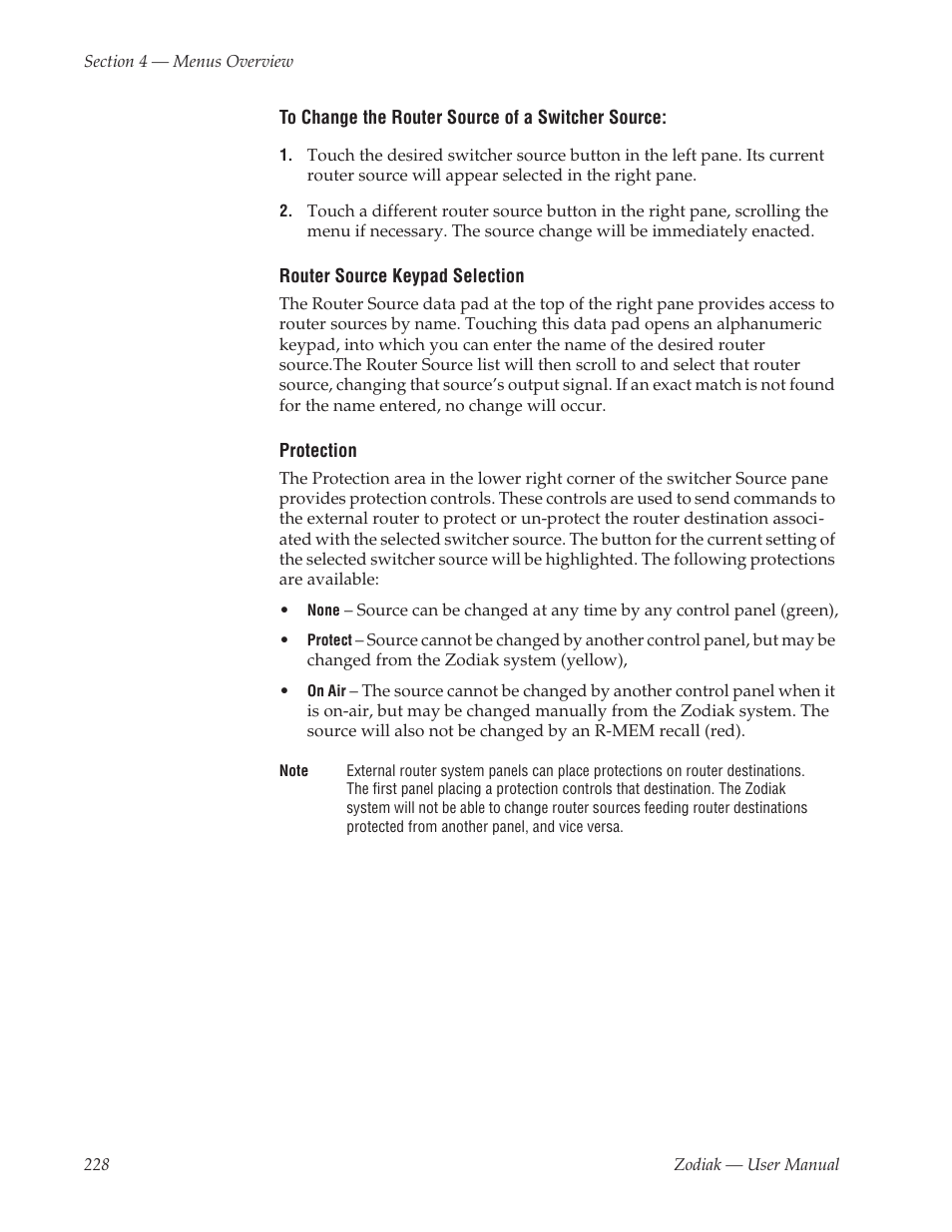 Grass Valley Zodiak v.6.0 Mar 15 2006 User Manual | Page 228 / 494
