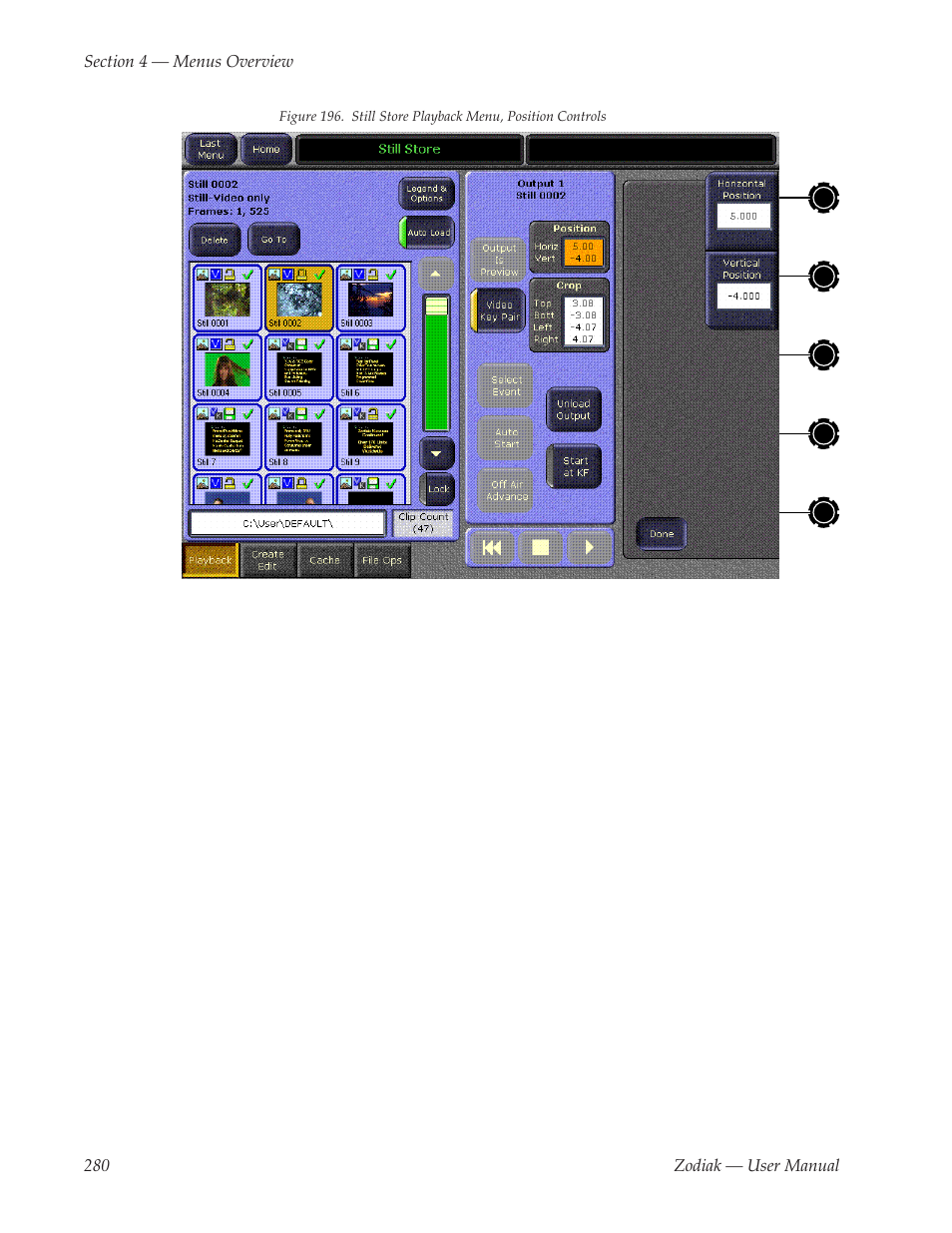 Grass Valley Zodiak v.6.0 Mar 15 2006 User Manual | Page 280 / 494