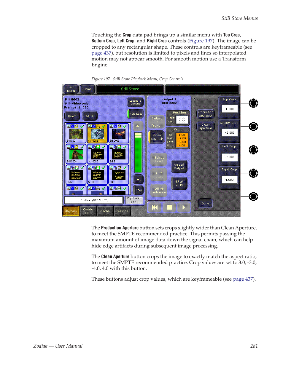 Grass Valley Zodiak v.6.0 Mar 15 2006 User Manual | Page 281 / 494
