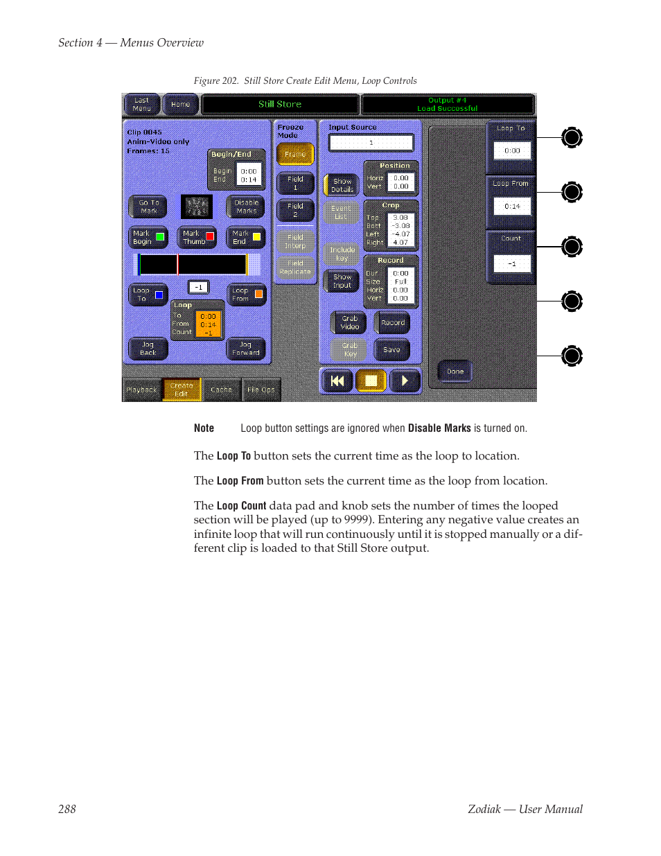 On the right, Figure 202 | Grass Valley Zodiak v.6.0 Mar 15 2006 User Manual | Page 288 / 494