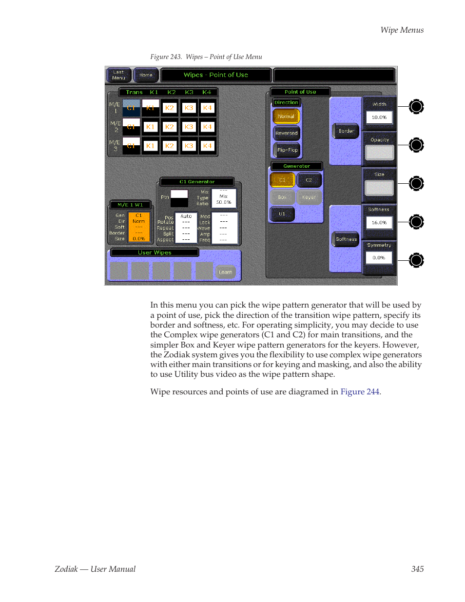 Grass Valley Zodiak v.6.0 Mar 15 2006 User Manual | Page 345 / 494