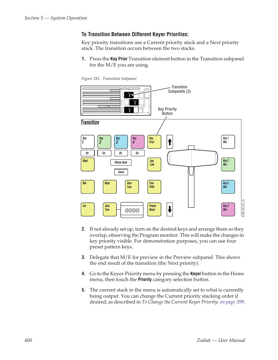 Transition | Grass Valley Zodiak v.6.0 Mar 15 2006 User Manual | Page 400 / 494