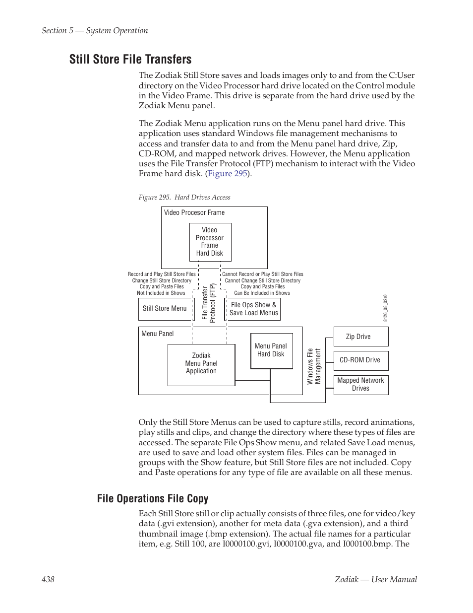 Still store file transfers, File operations file copy | Grass Valley Zodiak v.6.0 Mar 15 2006 User Manual | Page 438 / 494