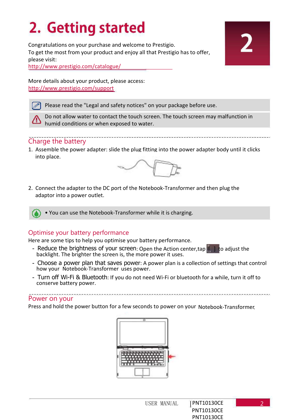 PRESTIGIO Visconte Ecliptica PNT10130 User Manual | Page 5 / 16