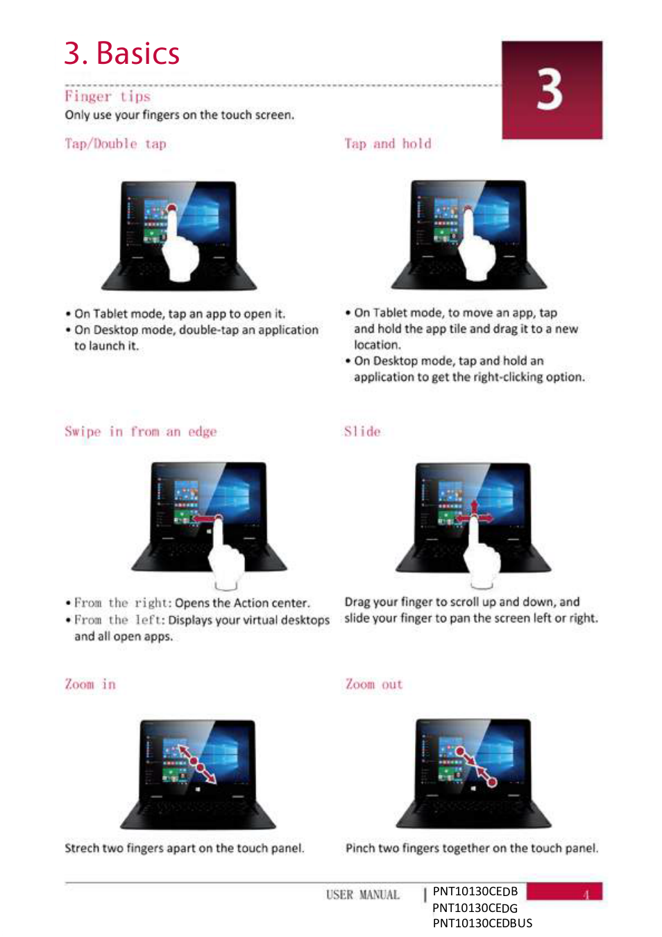 Basics | PRESTIGIO Visconte Ecliptica PNT10130 User Manual | Page 7 / 16