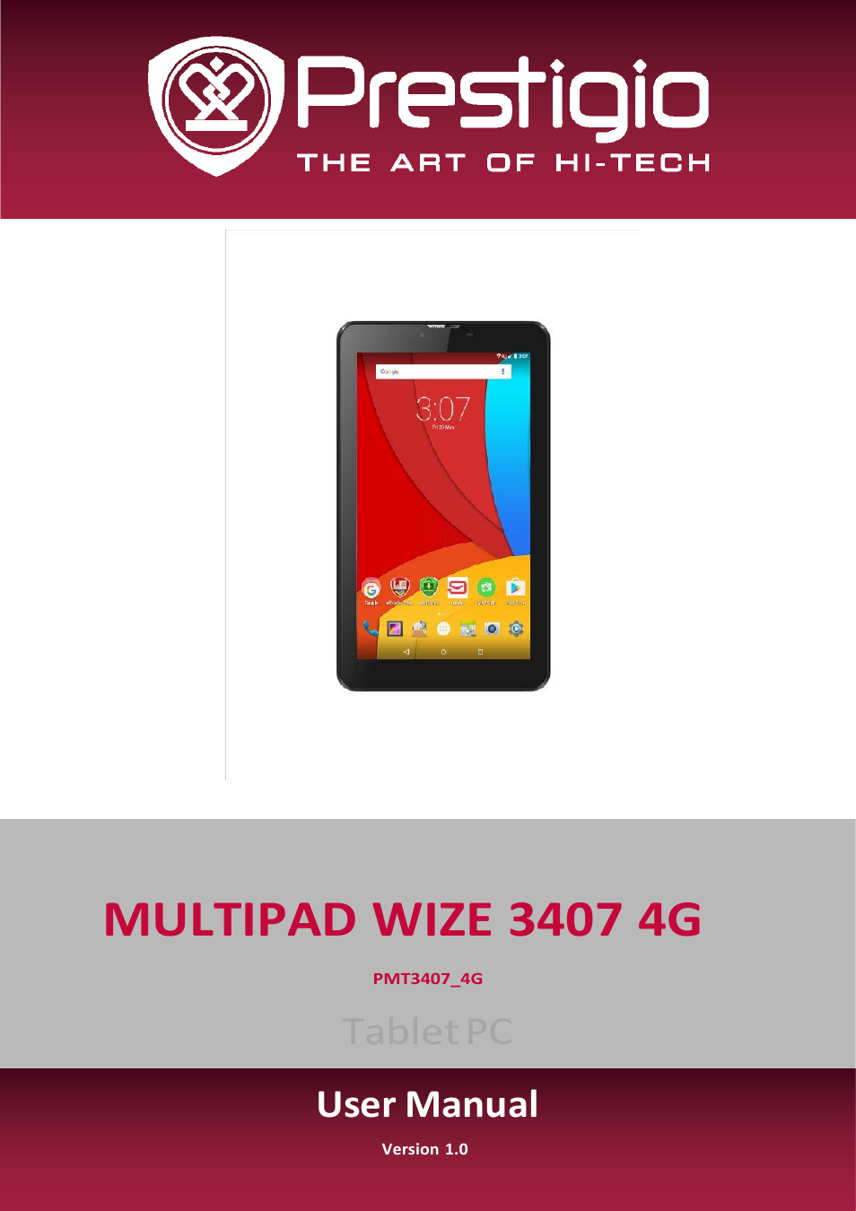 PRESTIGIO MultiPad Wize 3407 PMT3407 User Manual | 40 pages