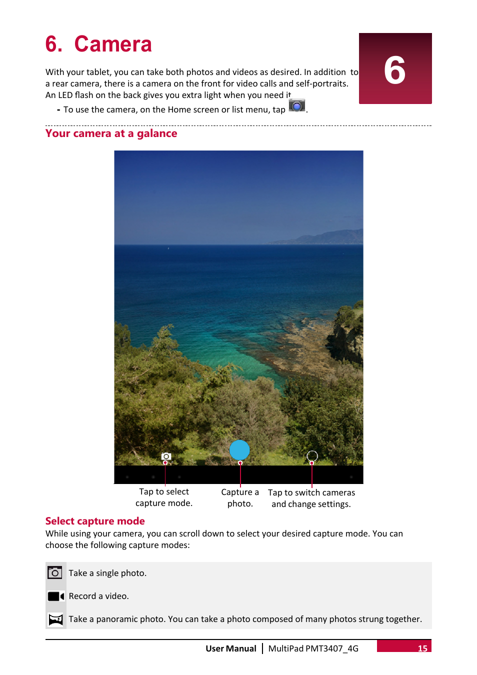Camera | PRESTIGIO MultiPad Wize 3407 PMT3407 User Manual | Page 20 / 40