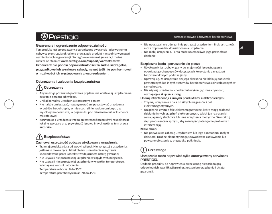 PRESTIGIO MultiPad Wize 3407 PMT3407 User Manual | Page 35 / 48