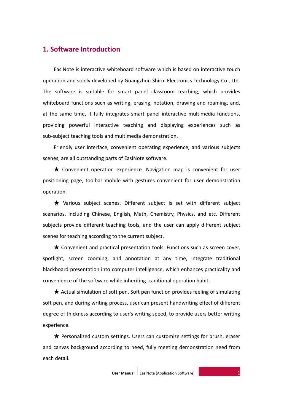 Software introduction | PRESTIGIO EasiNote User Manual | Page 4 / 98