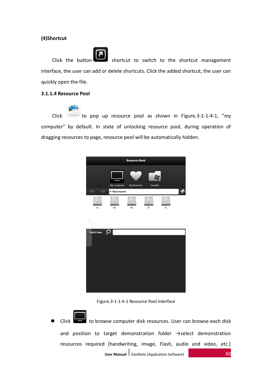 4 resource pool | PRESTIGIO EasiNote User Manual | Page 52 / 98