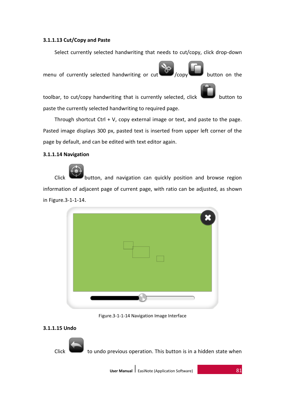 13 cut/copy and paste, 14 navigation, 15 undo | PRESTIGIO EasiNote User Manual | Page 84 / 98