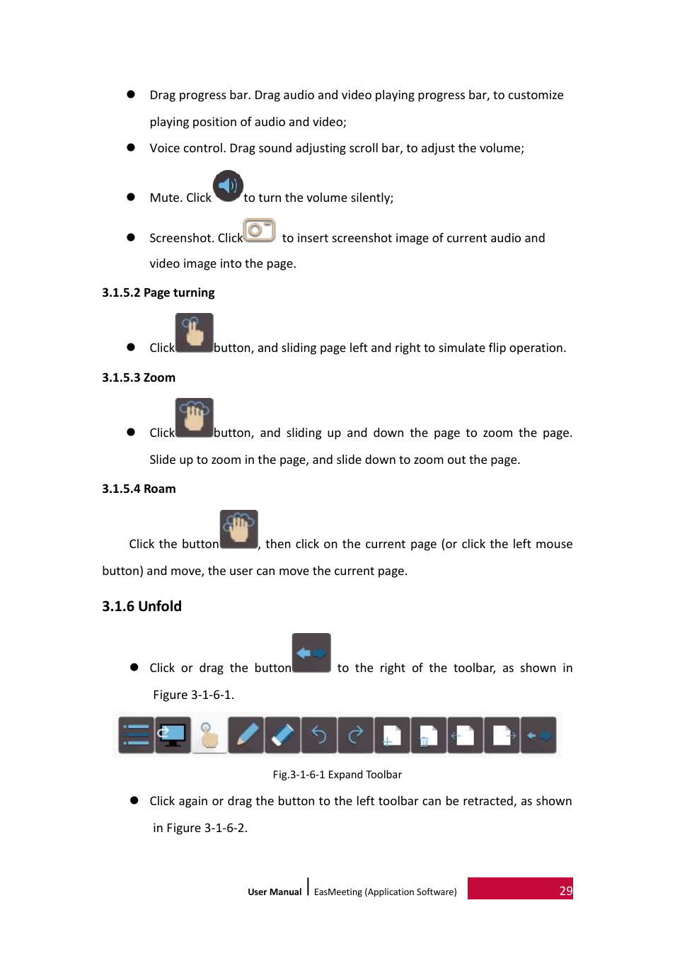 3 zoom, 4 roam, 6 unfold | PRESTIGIO EasiMeeting User Manual | Page 32 / 60