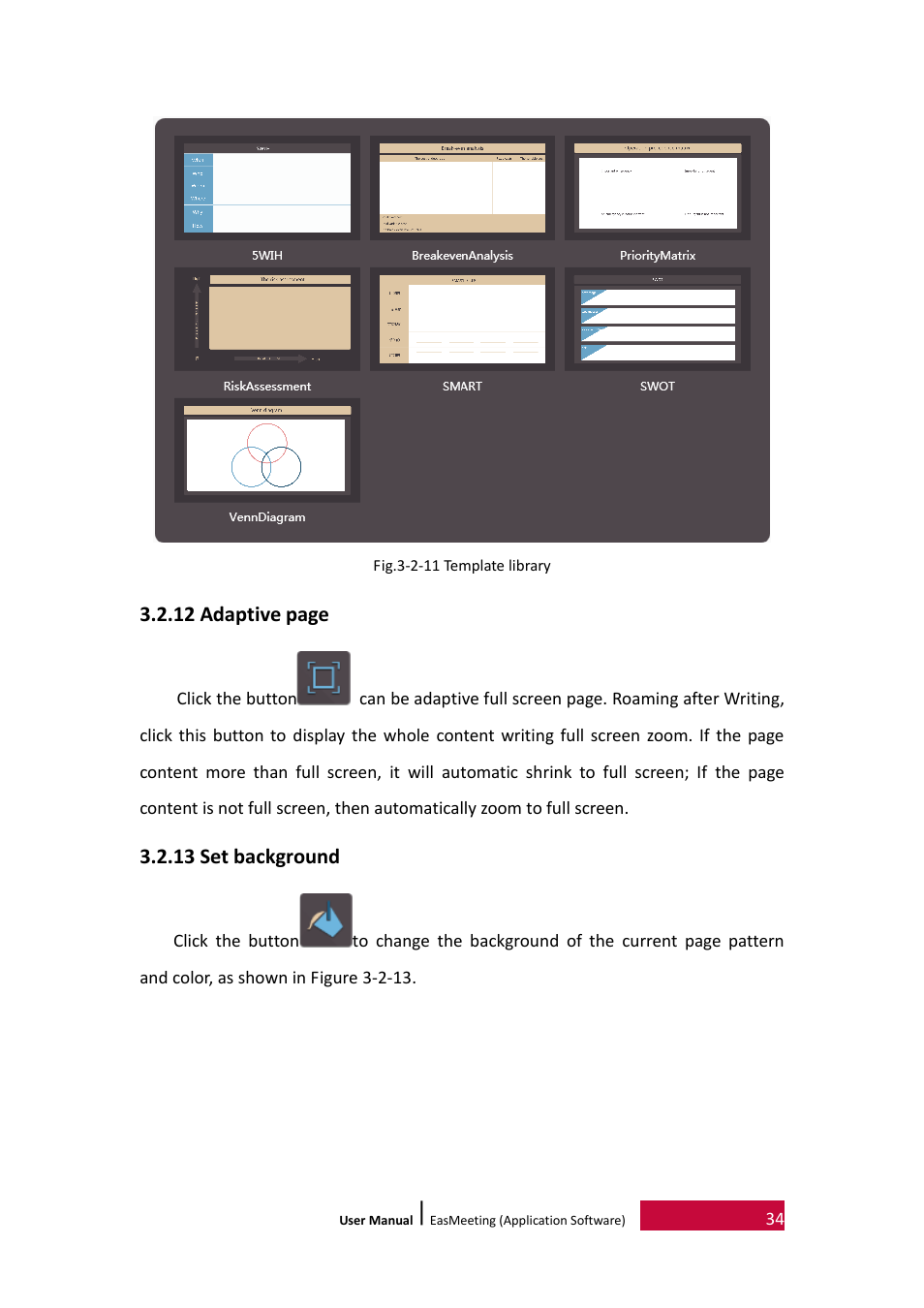 13 set background, 12 adaptive page | PRESTIGIO EasiMeeting User Manual | Page 37 / 60