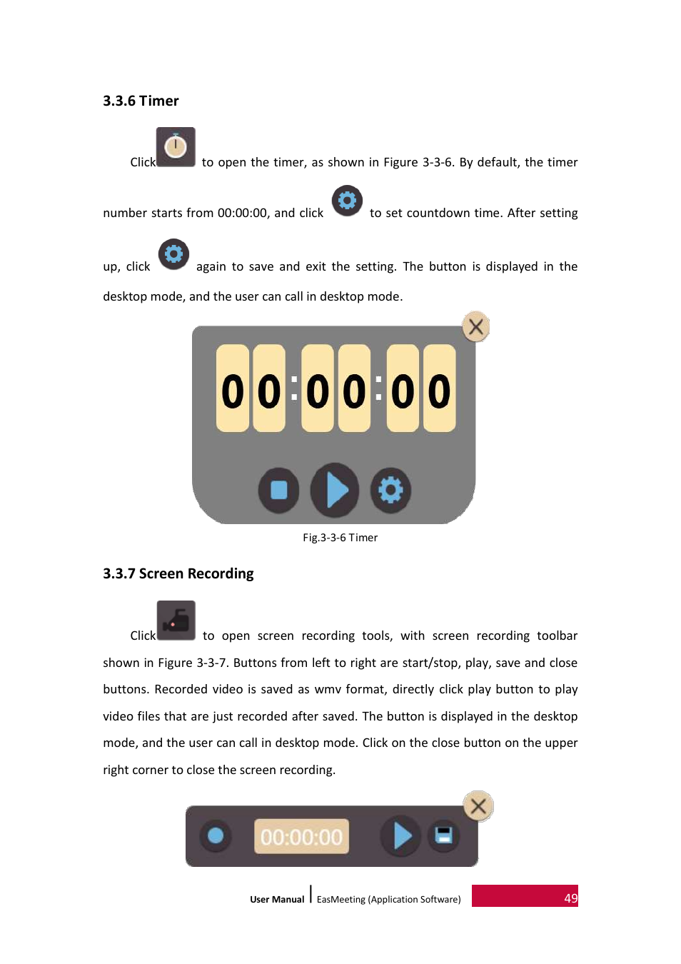 6 timer, 7 screen recording | PRESTIGIO EasiMeeting User Manual | Page 52 / 60