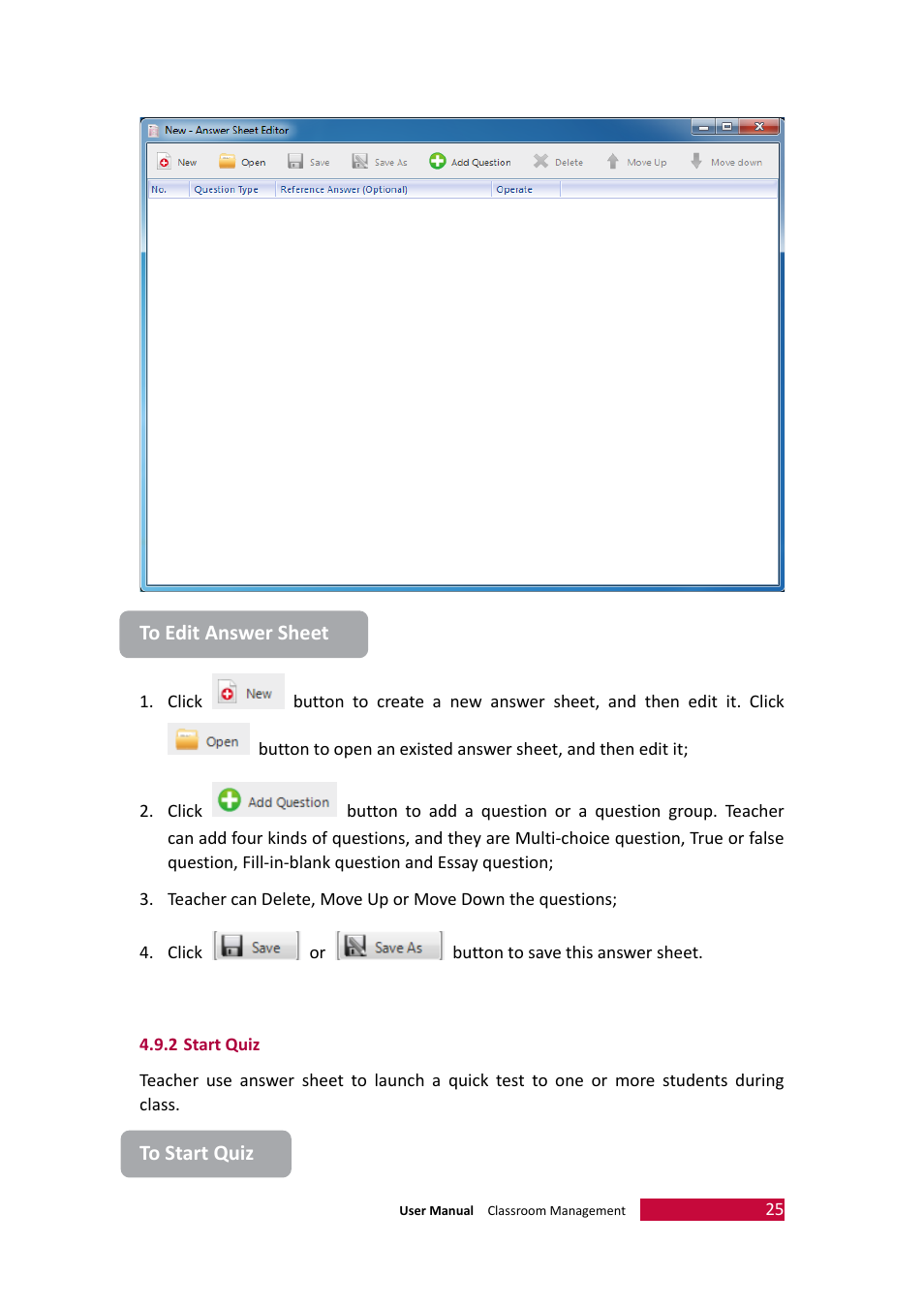 2 start quiz, Start quiz | PRESTIGIO Multiboard G98 User Manual | Page 28 / 58