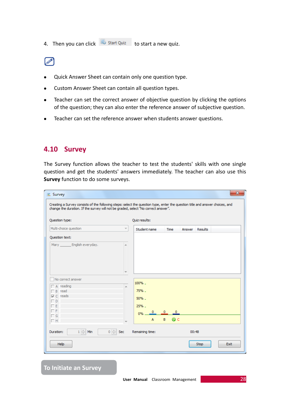 10 survey, Survey | PRESTIGIO Multiboard G98 User Manual | Page 31 / 58