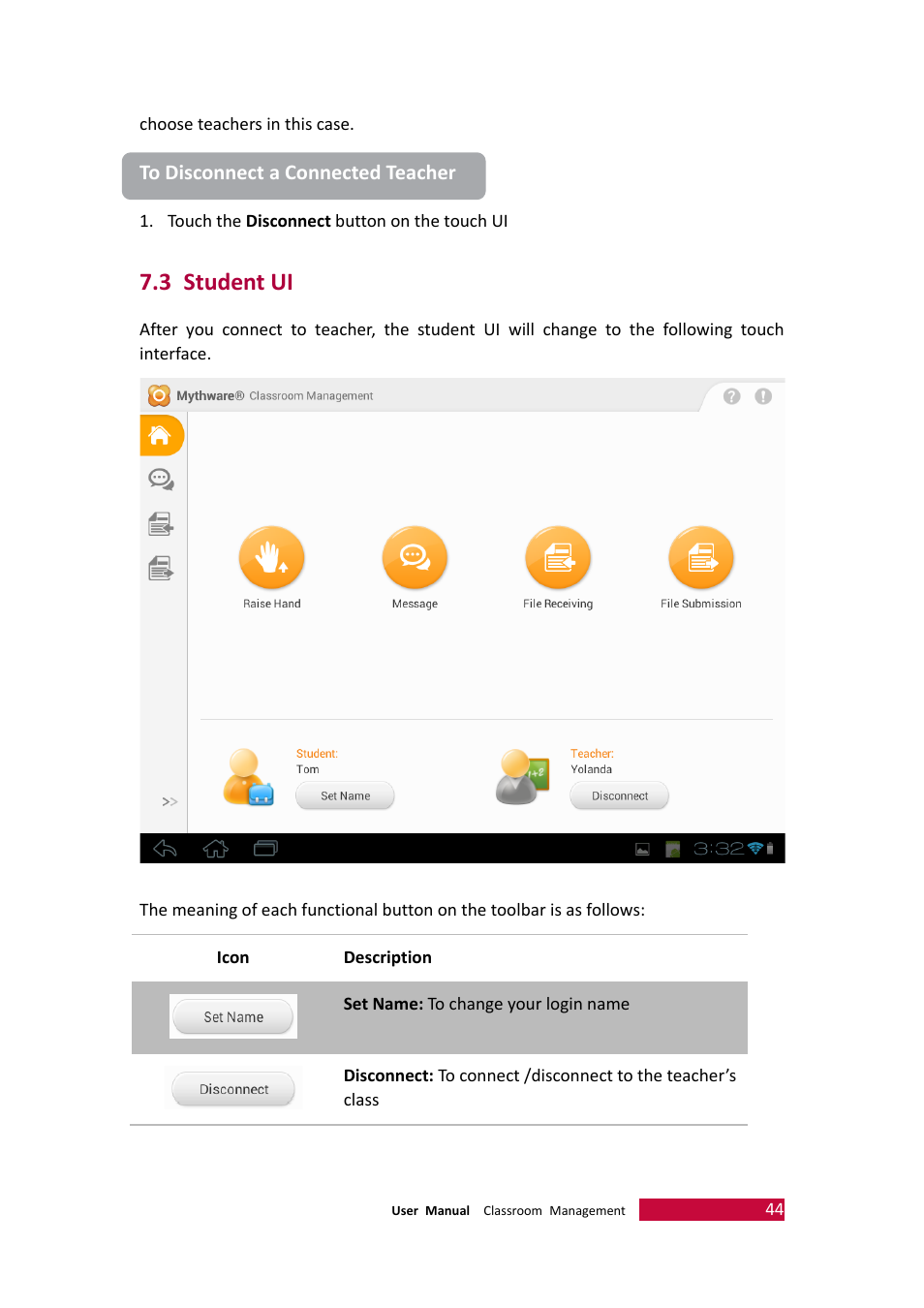 3 student ui, Student ui | PRESTIGIO Multiboard G98 User Manual | Page 47 / 58