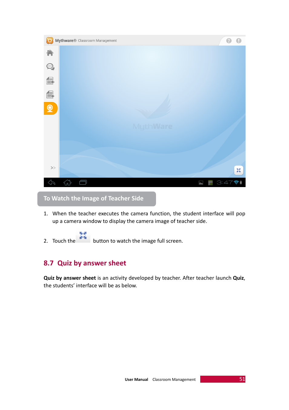 7 quiz by answer sheet, Quiz by answer sheet | PRESTIGIO Multiboard G98 User Manual | Page 54 / 58