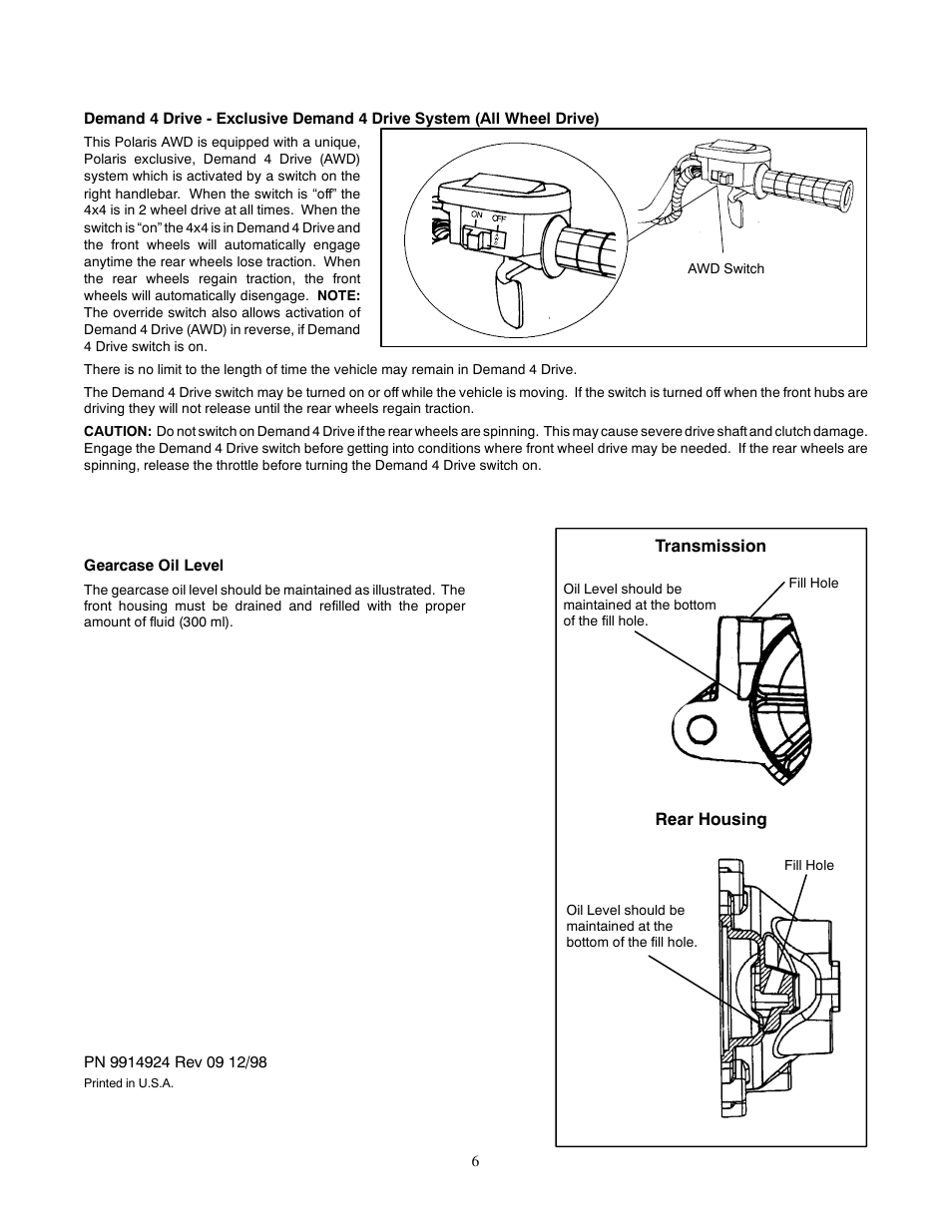 Polaris 1999 ATV Magnum 500 User Manual | Page 6 / 7