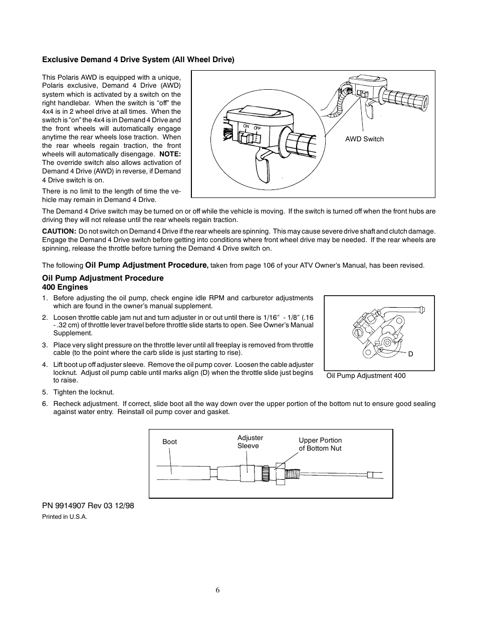 Polaris 1999 ATV XPLORER 400 User Manual | Page 6 / 7