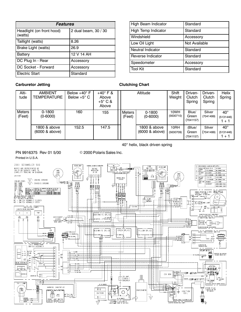 Polaris 2001 ATV Scrambler 500 User Manual | Page 2 / 2
