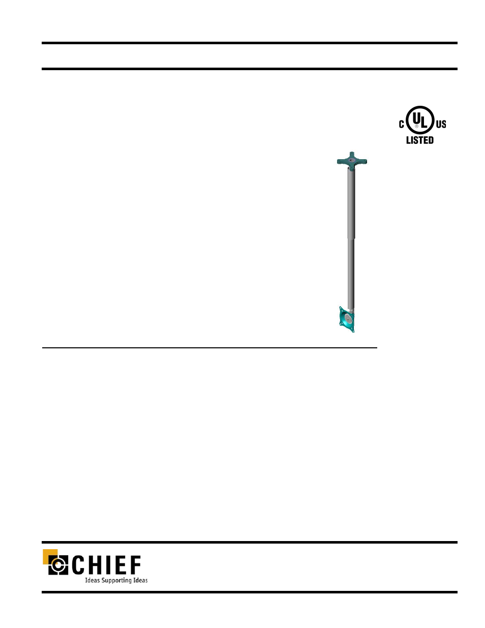 Chief Manufacturing Centris VESA 100mm User Manual | 8 pages