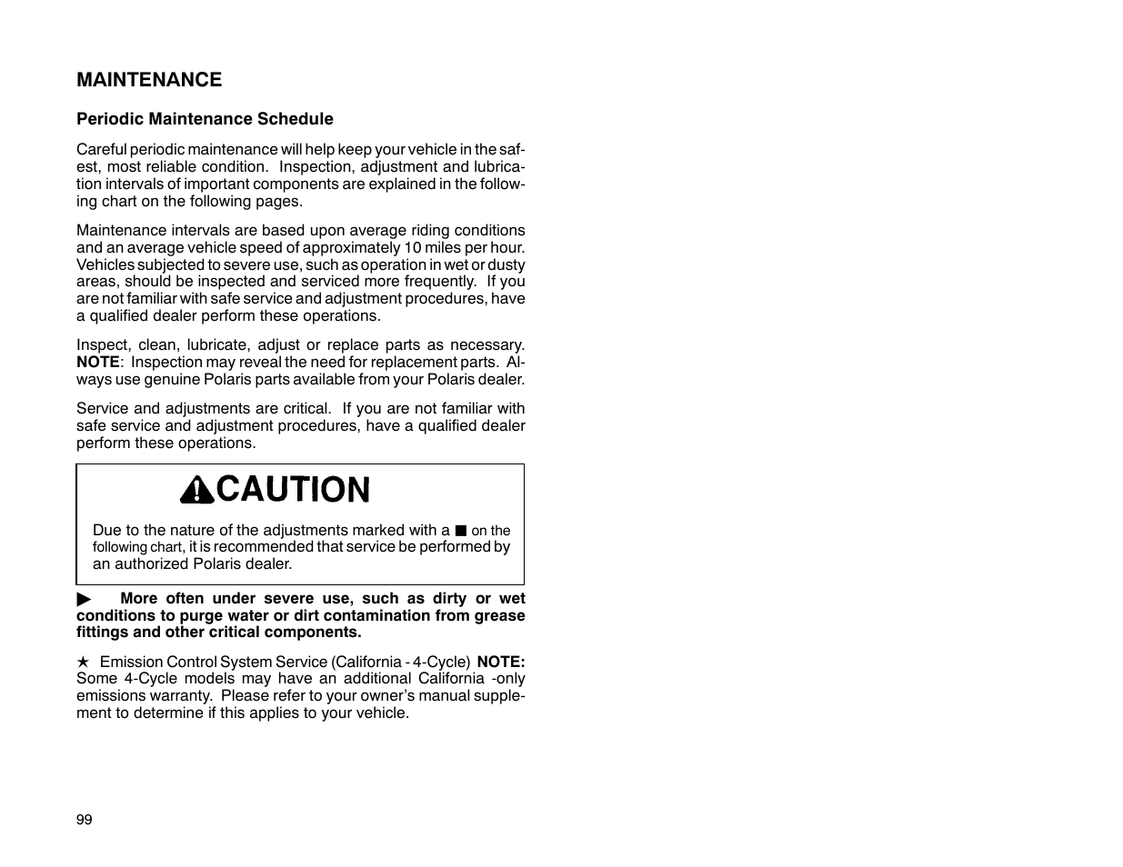 Polaris 2001 ATV Universal ATV User Manual | Page 110 / 189