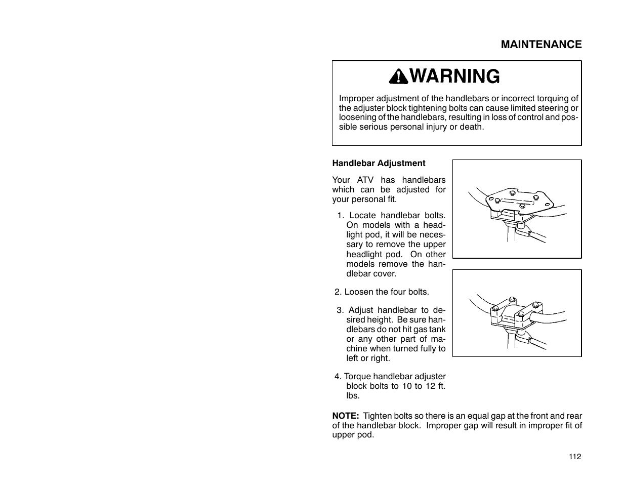 Polaris 2001 ATV Universal ATV User Manual | Page 123 / 189