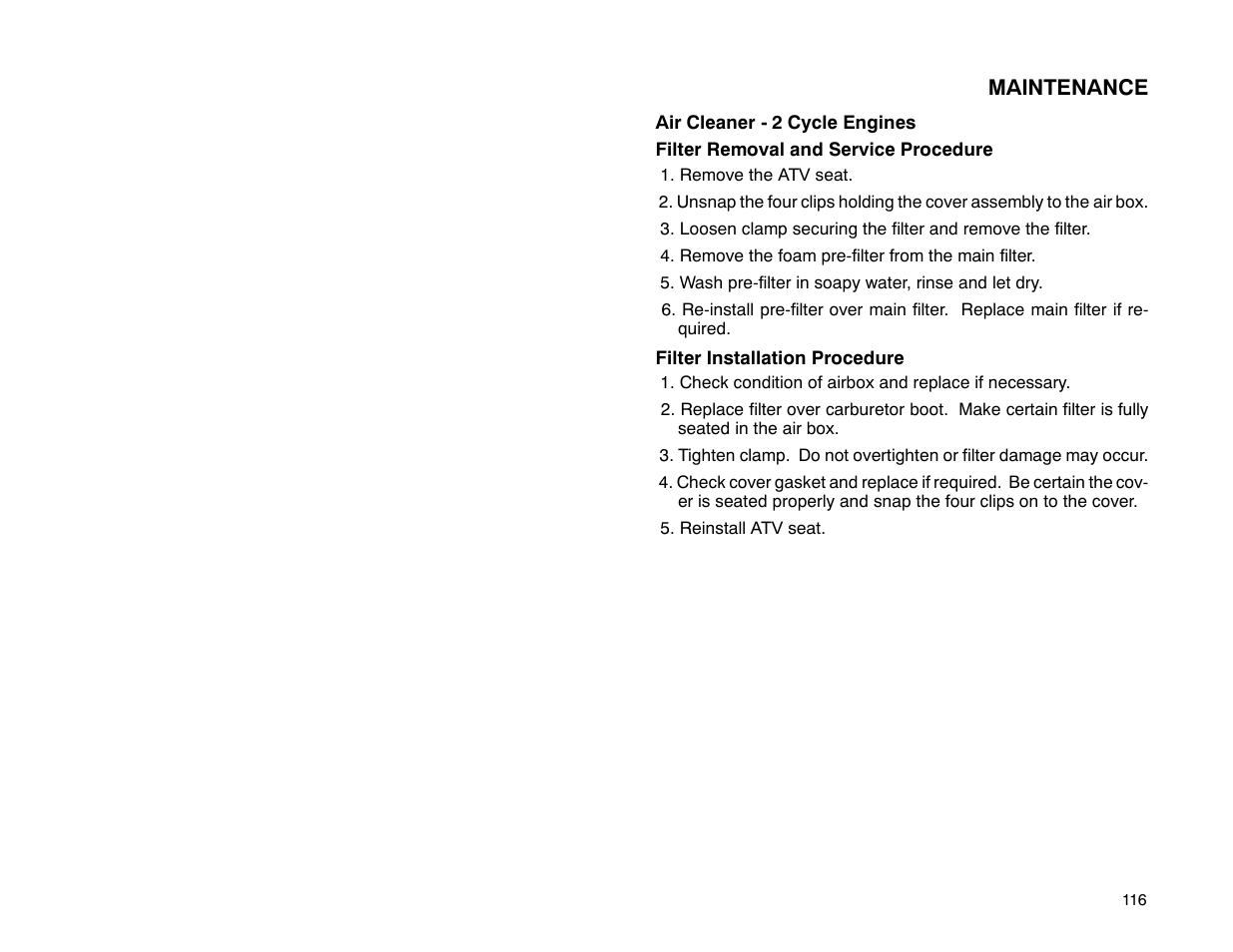 Polaris 2001 ATV Universal ATV User Manual | Page 127 / 189