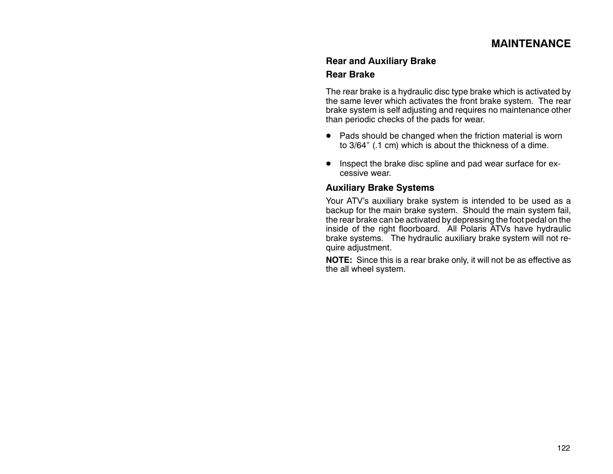 Polaris 2001 ATV Universal ATV User Manual | Page 133 / 189