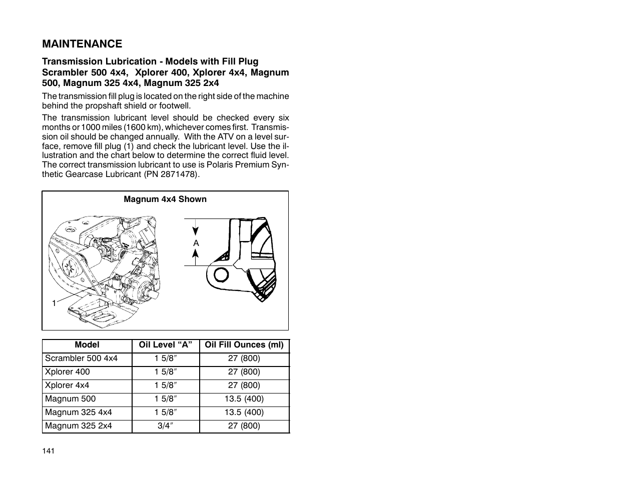 Polaris 2001 ATV Universal ATV User Manual | Page 152 / 189