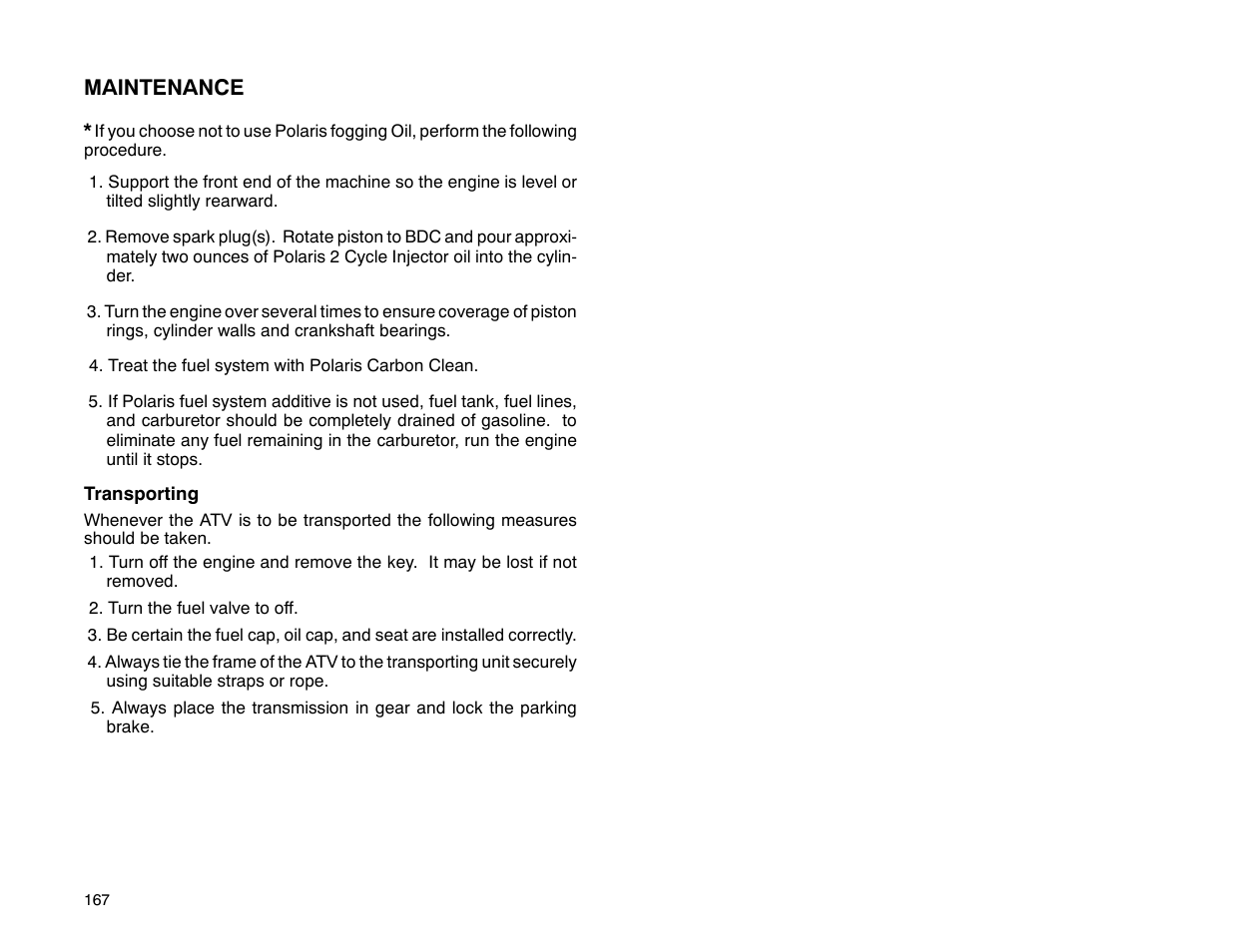 Polaris 2001 ATV Universal ATV User Manual | Page 178 / 189