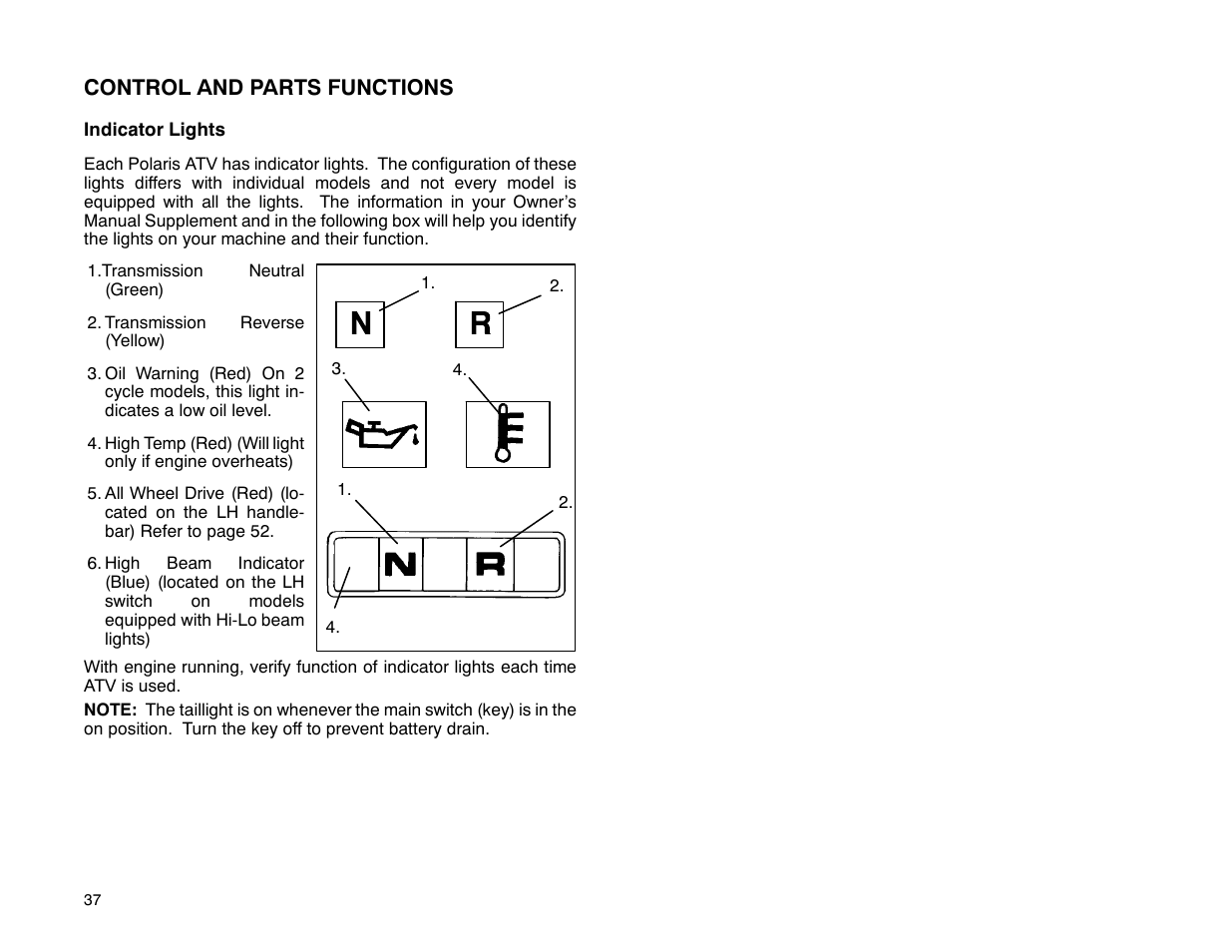Polaris 2001 ATV Universal ATV User Manual | Page 48 / 189