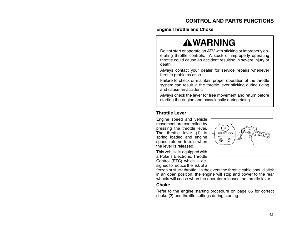 Polaris 2001 ATV Universal ATV User Manual | Page 53 / 189