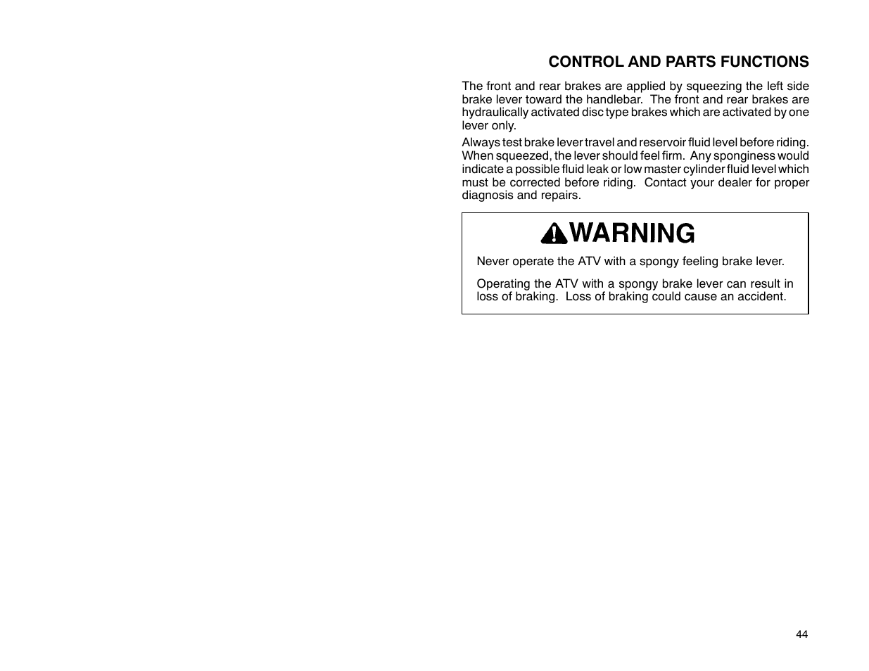 Polaris 2001 ATV Universal ATV User Manual | Page 55 / 189