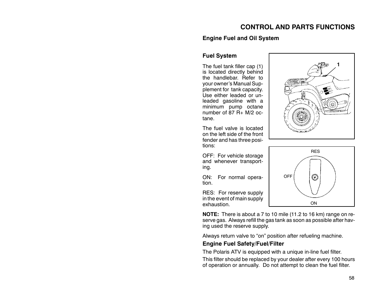 Polaris 2001 ATV Universal ATV User Manual | Page 69 / 189