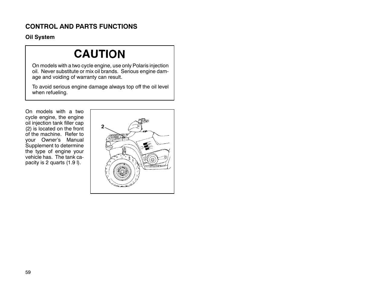Polaris 2001 ATV Universal ATV User Manual | Page 70 / 189