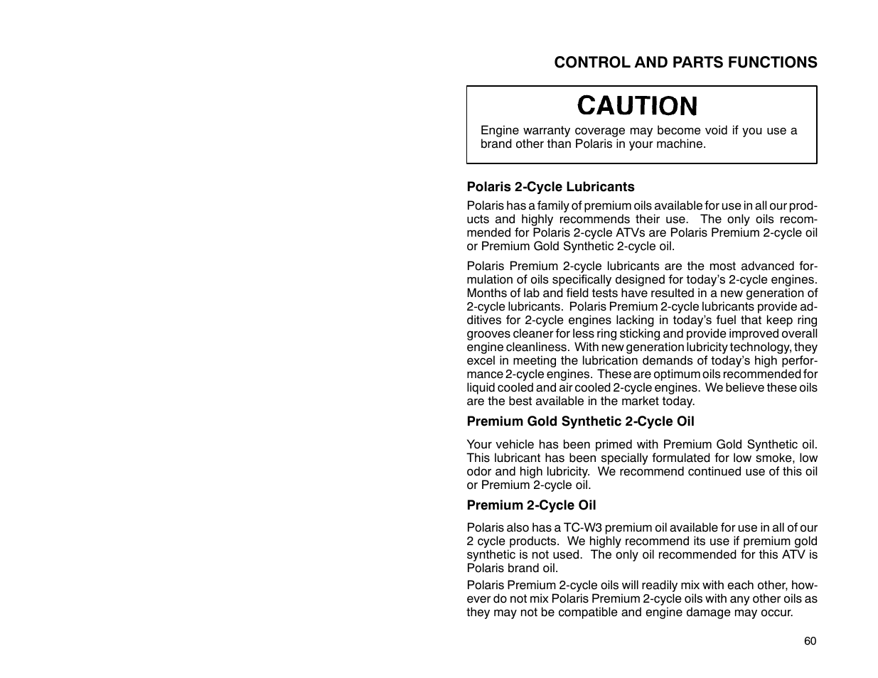 Polaris 2001 ATV Universal ATV User Manual | Page 71 / 189