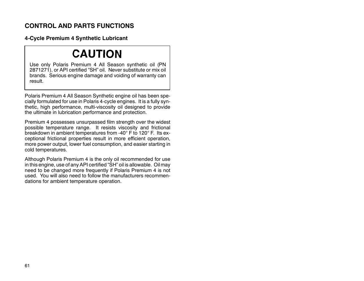 Polaris 2001 ATV Universal ATV User Manual | Page 72 / 189