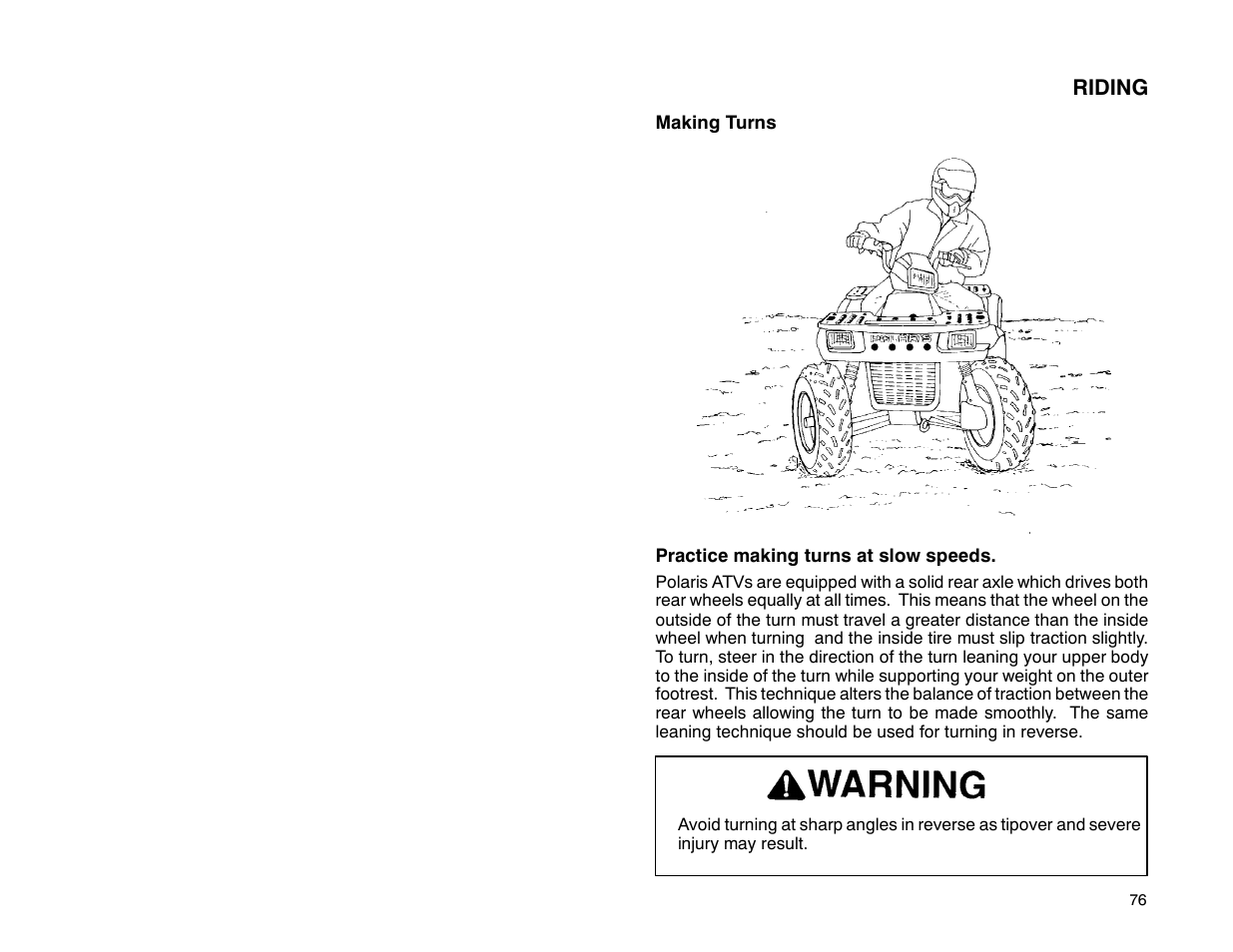 Polaris 2001 ATV Universal ATV User Manual | Page 87 / 189