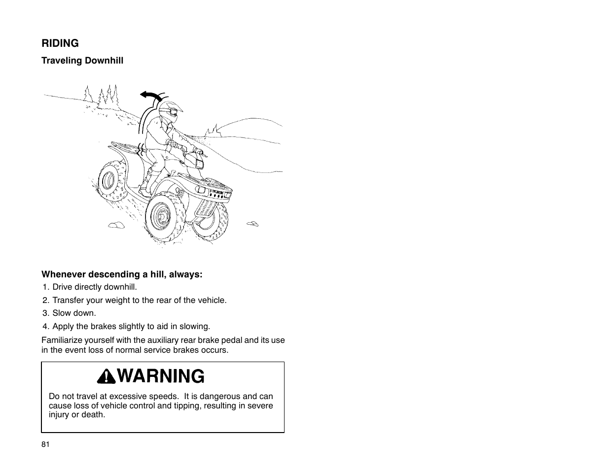 Polaris 2001 ATV Universal ATV User Manual | Page 92 / 189