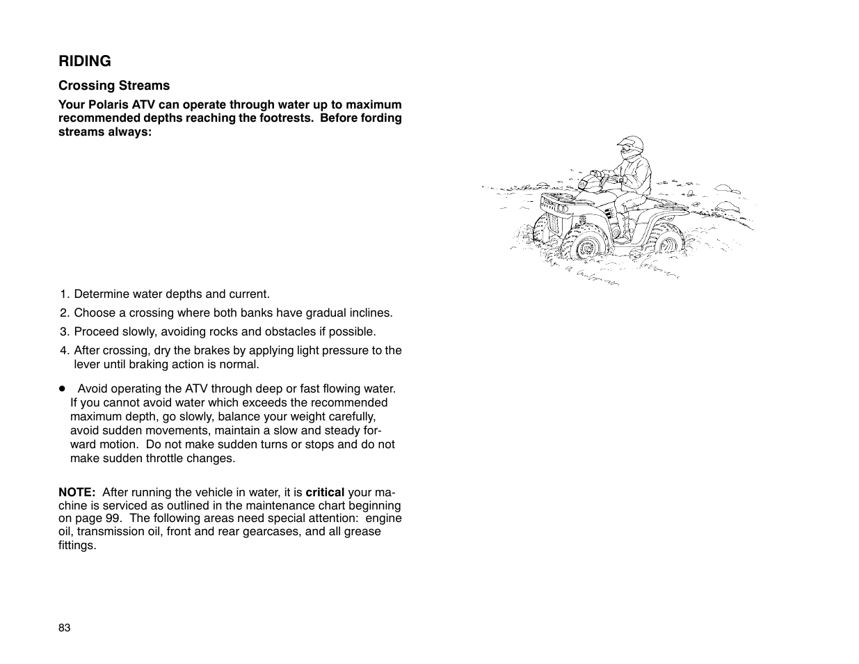 Polaris 2001 ATV Universal ATV User Manual | Page 94 / 189