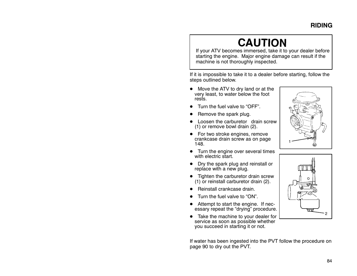 Polaris 2001 ATV Universal ATV User Manual | Page 95 / 189
