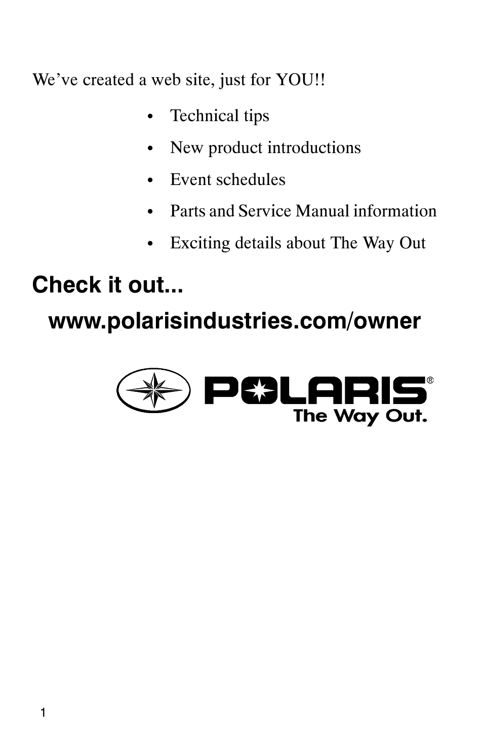Polaris 2002 ATV Sportsman 6X6 User Manual | Page 4 / 131